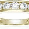 Wedding Bands | VIR JEWELS 1 Cttw Diamond Wedding Anniversary Band For Women Half Eternity Diamond Engagement Ring 14K Yellow Gold Channel Set Size 4.5-10