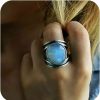 Wedding Bands | KUYIUIF Kuyiuif Vintage Silver Ring Sterling Silver Moon Moonstone Ring For Women Gemstone Boho Jewelry Wedding Bridal Ring (Us 7)