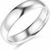 Wedding Bands | TWJC Wedding Collection 14K Yellow Or White Gold 5Mm Solid Plain Wedding Band