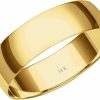 Wedding Bands | Brilliant Expressions Women'S 6Mm Solid Gold Rings Classic, Lightweight 10K Or 14K Yellow, White Or Rose Gold Jewelry; Durable Plain Wedding Band For Women; Comfortable, Well-Polished Womens Wedding Bands, By Brilliant Expressions