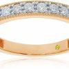 Wedding Bands | La Joya Lab Grown Diamond Wedding Bands For Women | 10K Yellow, White And Rose Gold Certified 1/10-1/2 Carat Milgrain Diamond Anniversary Bands, Promise Rings And Stackable Bands