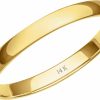 Wedding Bands | Brilliant Expressions Brilliant Expressions Women'S 2Mm Solid Gold Rings Lightweight 10K Or 14K Yellow, White Or Rose Gold Jewelry; Durable Plain Wedding Band For Women; Comfortable, Polished Womens Wedding Bands