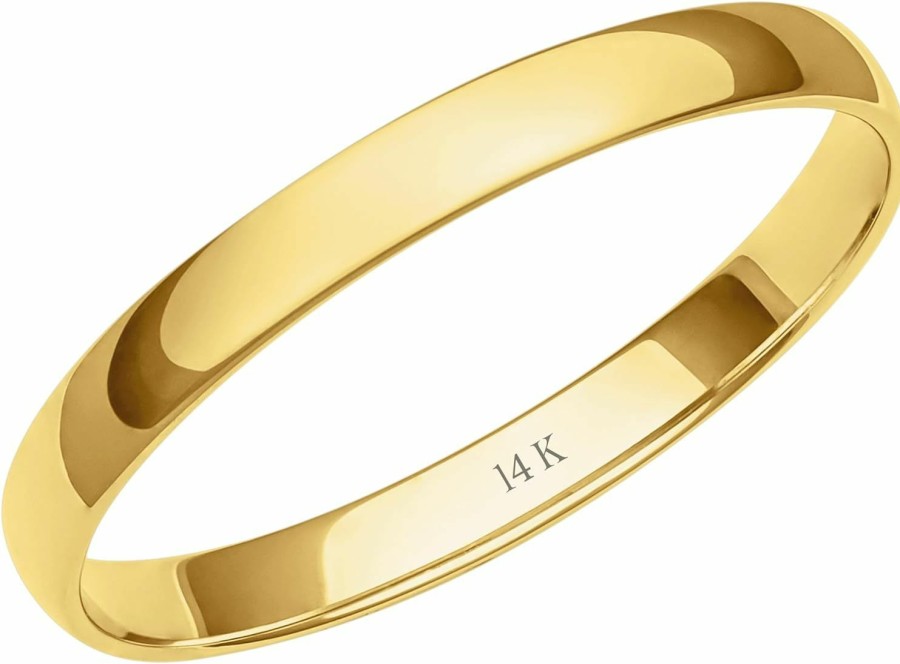 Wedding Bands | Brilliant Expressions Brilliant Expressions Women'S 2Mm Solid Gold Rings Lightweight 10K Or 14K Yellow, White Or Rose Gold Jewelry; Durable Plain Wedding Band For Women; Comfortable, Polished Womens Wedding Bands