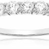 Wedding Bands | VIR JEWELS 1/2 Carat (Ctw) Diamond Wedding Anniversary Band For Women, Round Diamond Engagement Ring 14K White Gold Prong Set 0.50 Cttw, Size 4-10