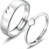 Wedding Bands | MILACOLATO Milacolato Matching Rings For Couples 925 Sterling Silver Matching Heart Promise Rings I Love You Engagement Wedding Ring Sets For Him And Her Adjustable Butterfly Matching Rings Valentines Day Gifts