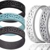 Wedding Bands | KAUAI Silicone Rings For Women Soft And Pretty. Comfortable, Breathable, Stackable Rings. Lightweight Rubber Womens Engagement Ring & Wedding Band. Women'S Thin Uni Bands